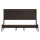 Dark Brown,King |#| Solid Wood Platform Bed with Headboard and Wooden Slats in Dark Brown - King