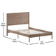 Light Brown,Full |#| Solid Wood Platform Bed with Headboard and Wooden Slats in Light Brown - Full