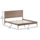 Light Brown,King |#| Solid Wood Platform Bed with Headboard and Wooden Slats in Light Brown - King