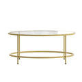  Clear Top/Brushed Gold Frame