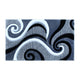 Grey,2' x 3' |#| Modern High-Low Sculpted Swirl Design Abstract Area Rug - Gray - 2' x 3'