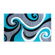 Turquoise,2' x 3' |#| Modern High-Low Sculpted Swirl Design Abstract Area Rug - Turquoise - 2' x 3'