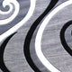 Grey,8' Round |#| Modern High-Low Sculpted Swirl Design Abstract Area Rug - Gray - 8' x 8'