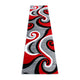 Red,2' x 7' |#| Modern High-Low Sculpted Swirl Design Abstract Area Rug - Red - 2' x 7'