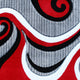 Red,2' x 7' |#| Modern High-Low Sculpted Swirl Design Abstract Area Rug - Red - 2' x 7'