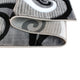 Grey,3' x 16' |#| Modern High-Low Sculpted Swirl Design Abstract Area Rug - Gray - 3' x 16'