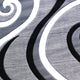 Grey,3' x 10' |#| Modern High-Low Sculpted Swirl Design Abstract Area Rug - Gray - 3' x 10'