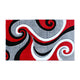 Red,2' x 3' |#| Modern High-Low Sculpted Swirl Design Abstract Area Rug - Red - 2' x 3'