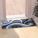 Grey,2' x 3' |#| Modern High-Low Sculpted Swirl Design Abstract Area Rug - Gray - 2' x 3'