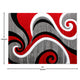 Red,8' x 10' |#| Modern High-Low Sculpted Swirl Design Abstract Area Rug - Red - 8' x 10'