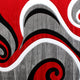 Red,8' x 10' |#| Modern High-Low Sculpted Swirl Design Abstract Area Rug - Red - 8' x 10'