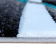 Turquoise,2' x 7' |#| Modern Ribboned Design High-Low Pile Abstract Area Rug in Turquoise - 2' x 7'
