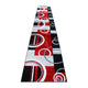 Red,3' x 16' |#| Modern Geometric Design Abstract Area Rug - Red, Black, & Gray - 3 x 16