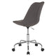 Dark Gray |#| Mid-Back Dark Gray Fabric Task Office Chair with Pneumatic Lift and Chrome Base