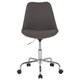Dark Gray |#| Mid-Back Dark Gray Fabric Task Office Chair with Pneumatic Lift and Chrome Base