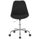 Black |#| Mid-Back Black Fabric Task Office Chair with Pneumatic Lift and Chrome Base