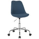 Blue |#| Mid-Back Blue Fabric Task Office Chair with Pneumatic Lift and Chrome Base