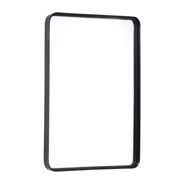 Black,24"W x 36"L |#| Large Rectangular Accent Mirror with 2 Inch Deep Frame in Black - 24" x 36"