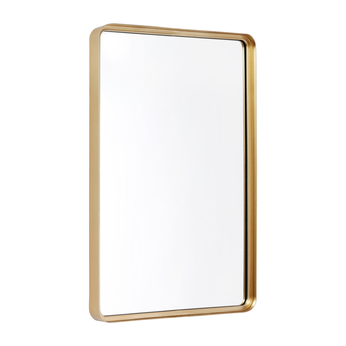 Gold,24"W x 36"L |#| Large Rectangular Accent Mirror with 2 Inch Deep Frame in Gold - 24" x 36"