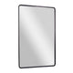 Black,30"W x 48"L |#| Large Rectangular Accent Mirror with 2 Inch Deep Iron Frame in Black - 48" x 30"
