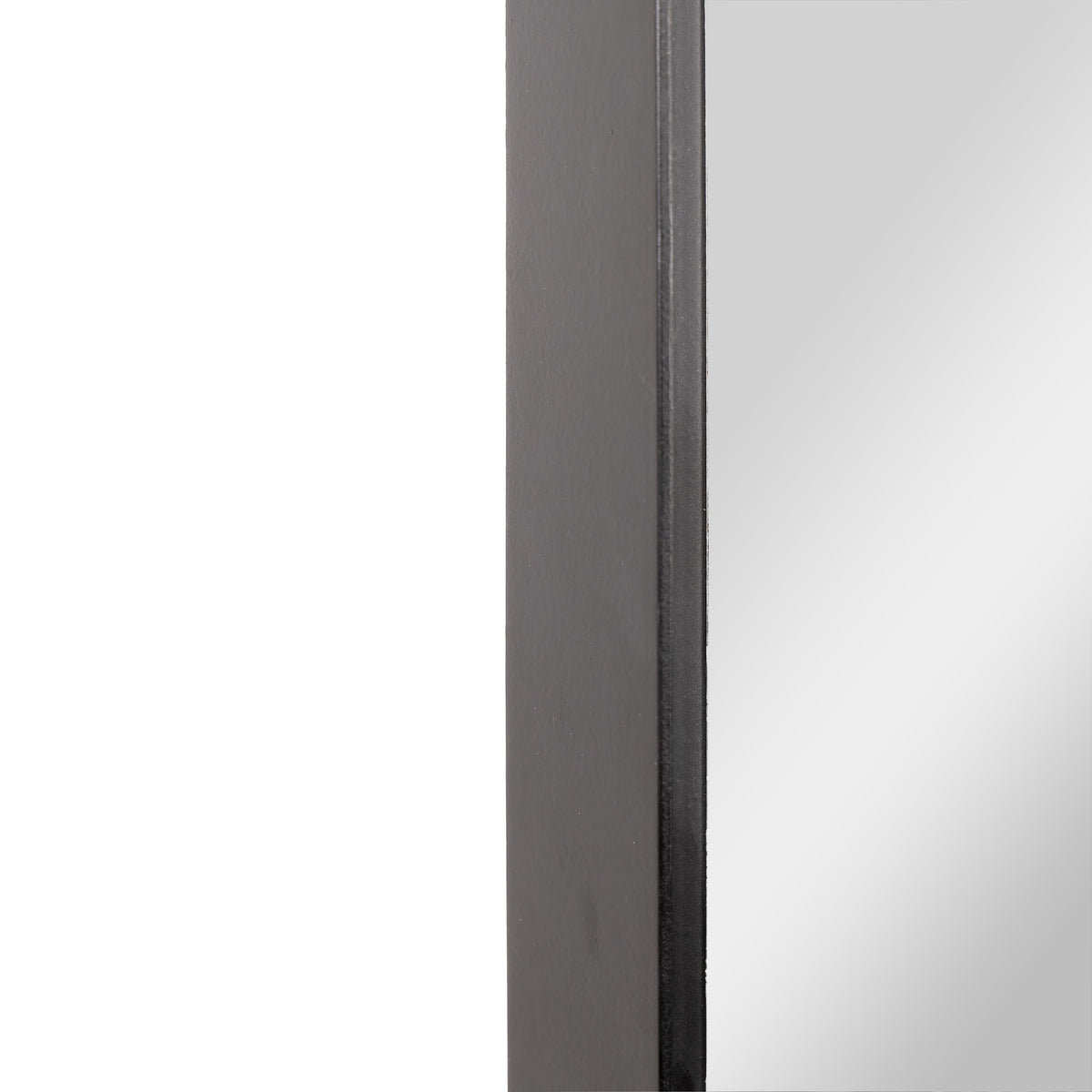 Black,30"W x 48"L |#| Large Rectangular Accent Mirror with 2 Inch Deep Iron Frame in Black - 48" x 30"