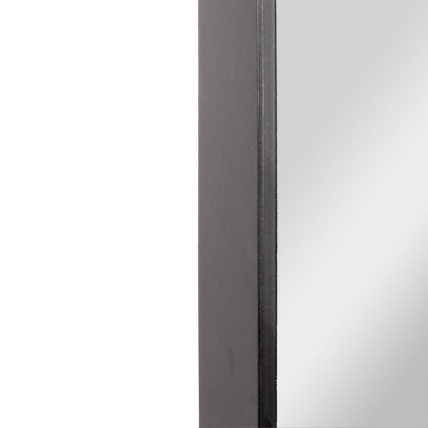 Black,30"W x 48"L |#| Large Rectangular Accent Mirror with 2 Inch Deep Iron Frame in Black - 48" x 30"