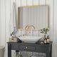 Gold,30"W x 40"L |#| Large Rectangular Accent Mirror with 2 Inch Deep Frame in Gold - 30" x 40"