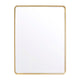 Gold,30"W x 40"L |#| Large Rectangular Accent Mirror with 2 Inch Deep Frame in Gold - 30" x 40"