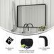 Black,30"W x 40"L |#| Large Rectangular Accent Mirror with 2 Inch Deep Frame in Black - 30" x 40"