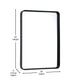 Black,30"W x 40"L |#| Large Rectangular Accent Mirror with 2 Inch Deep Frame in Black - 30" x 40"