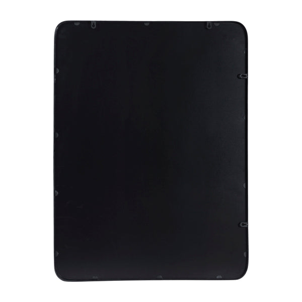 Black,30"W x 40"L |#| Large Rectangular Accent Mirror with 2 Inch Deep Frame in Black - 30" x 40"