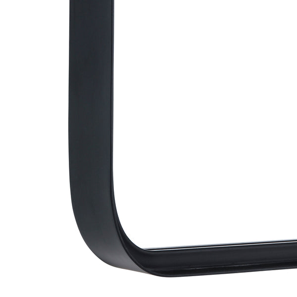 Black,30"W x 40"L |#| Large Rectangular Accent Mirror with 2 Inch Deep Frame in Black - 30" x 40"