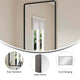 Black,30"W x 48"L |#| Large Rectangular Accent Mirror with 2 Inch Deep Iron Frame in Black - 48" x 30"