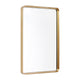 Gold,24"W x 36"L |#| Large Rectangular Accent Mirror with 2 Inch Deep Frame in Gold - 24" x 36"