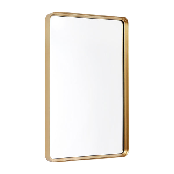 Gold,24"W x 36"L |#| Large Rectangular Accent Mirror with 2 Inch Deep Frame in Gold - 24" x 36"