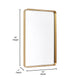 Gold,24"W x 36"L |#| Large Rectangular Accent Mirror with 2 Inch Deep Frame in Gold - 24" x 36"