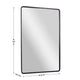 Black,30"W x 48"L |#| Large Rectangular Accent Mirror with 2 Inch Deep Iron Frame in Black - 48" x 30"