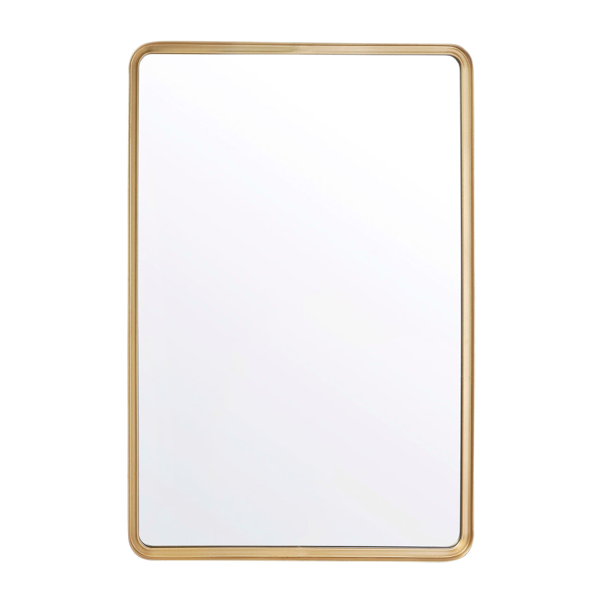 Gold,24"W x 36"L |#| Large Rectangular Accent Mirror with 2 Inch Deep Frame in Gold - 24" x 36"