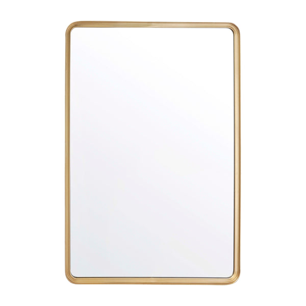 Gold,24"W x 36"L |#| Large Rectangular Accent Mirror with 2 Inch Deep Frame in Gold - 24" x 36"