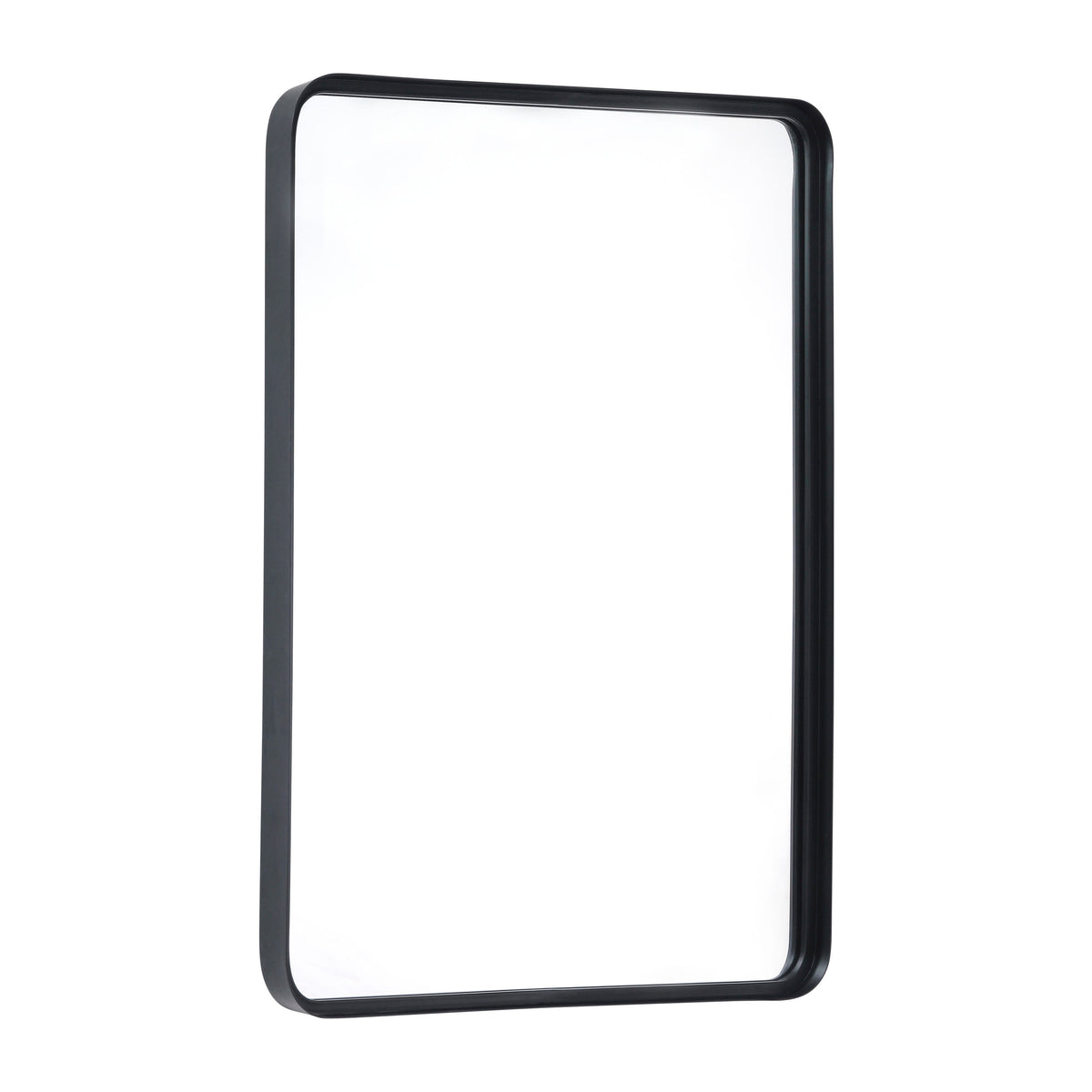 Black,24"W x 36"L |#| Large Rectangular Accent Mirror with 2 Inch Deep Frame in Black - 24" x 36"