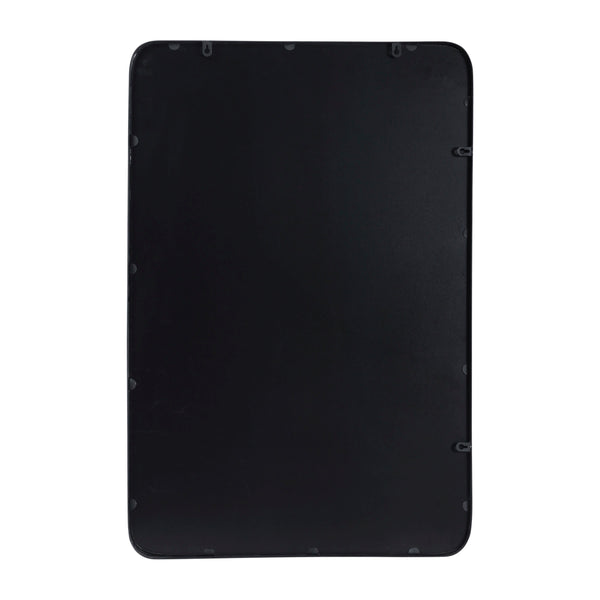 Black,24"W x 36"L |#| Large Rectangular Accent Mirror with 2 Inch Deep Frame in Black - 24" x 36"