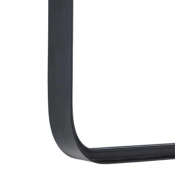 Black,24"W x 36"L |#| Large Rectangular Accent Mirror with 2 Inch Deep Frame in Black - 24" x 36"