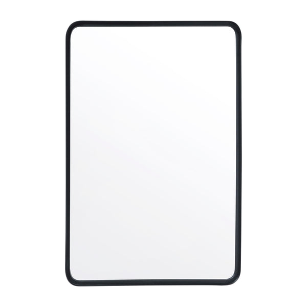 Black,24"W x 36"L |#| Large Rectangular Accent Mirror with 2 Inch Deep Frame in Black - 24" x 36"