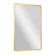 Gold,30"W x 48"L |#| Large Rectangular Accent Mirror with 2 Inch Deep Iron Frame in Gold - 48" x 30"