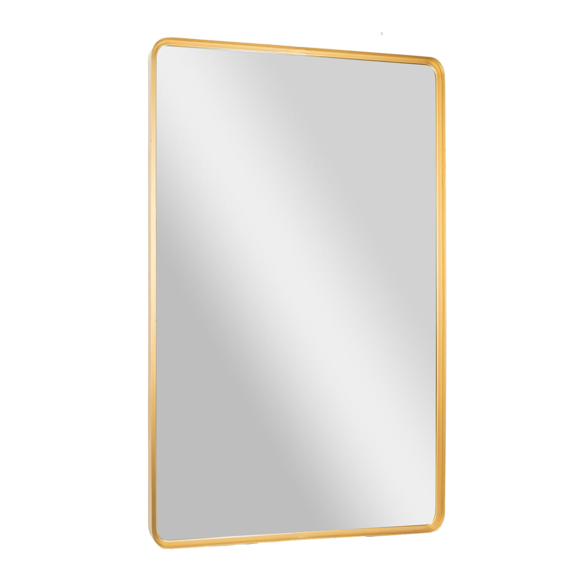 Gold,30"W x 48"L |#| Large Rectangular Accent Mirror with 2 Inch Deep Iron Frame in Gold - 48" x 30"