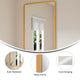 Gold,30"W x 48"L |#| Large Rectangular Accent Mirror with 2 Inch Deep Iron Frame in Gold - 48" x 30"