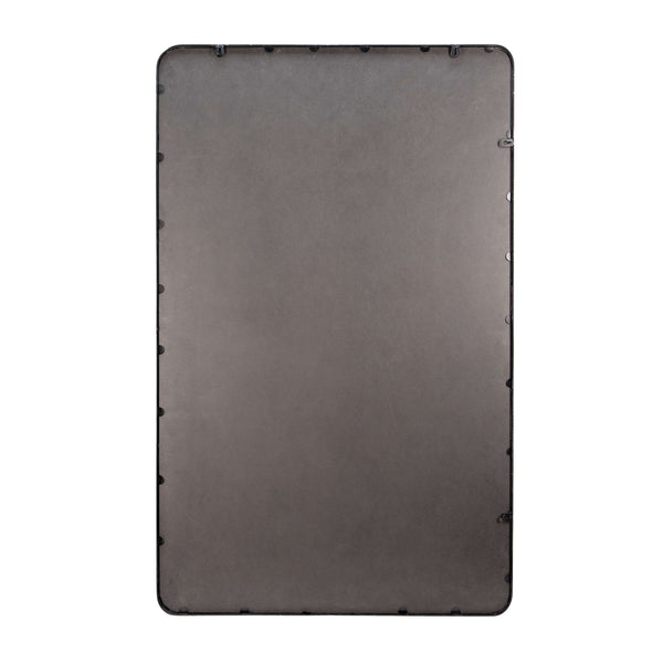 Black,30"W x 48"L |#| Large Rectangular Accent Mirror with 2 Inch Deep Iron Frame in Black - 48" x 30"