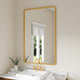 Gold,30"W x 48"L |#| Large Rectangular Accent Mirror with 2 Inch Deep Iron Frame in Gold - 48" x 30"