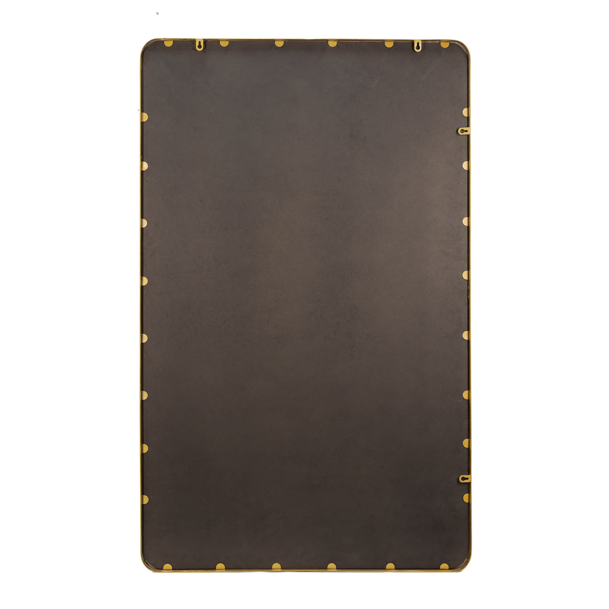 Gold,30"W x 48"L |#| Large Rectangular Accent Mirror with 2 Inch Deep Iron Frame in Gold - 48" x 30"