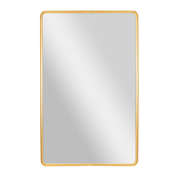 Gold,30"W x 48"L |#| Large Rectangular Accent Mirror with 2 Inch Deep Iron Frame in Gold - 48" x 30"